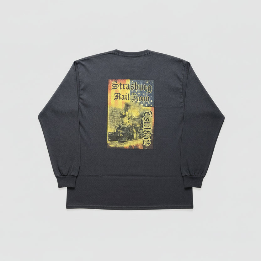 L/S Old Glory #90 On Left Chest