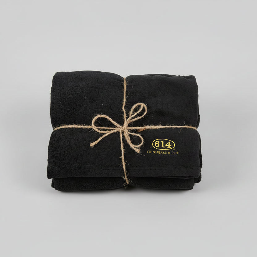 614 Black Plush Blanket