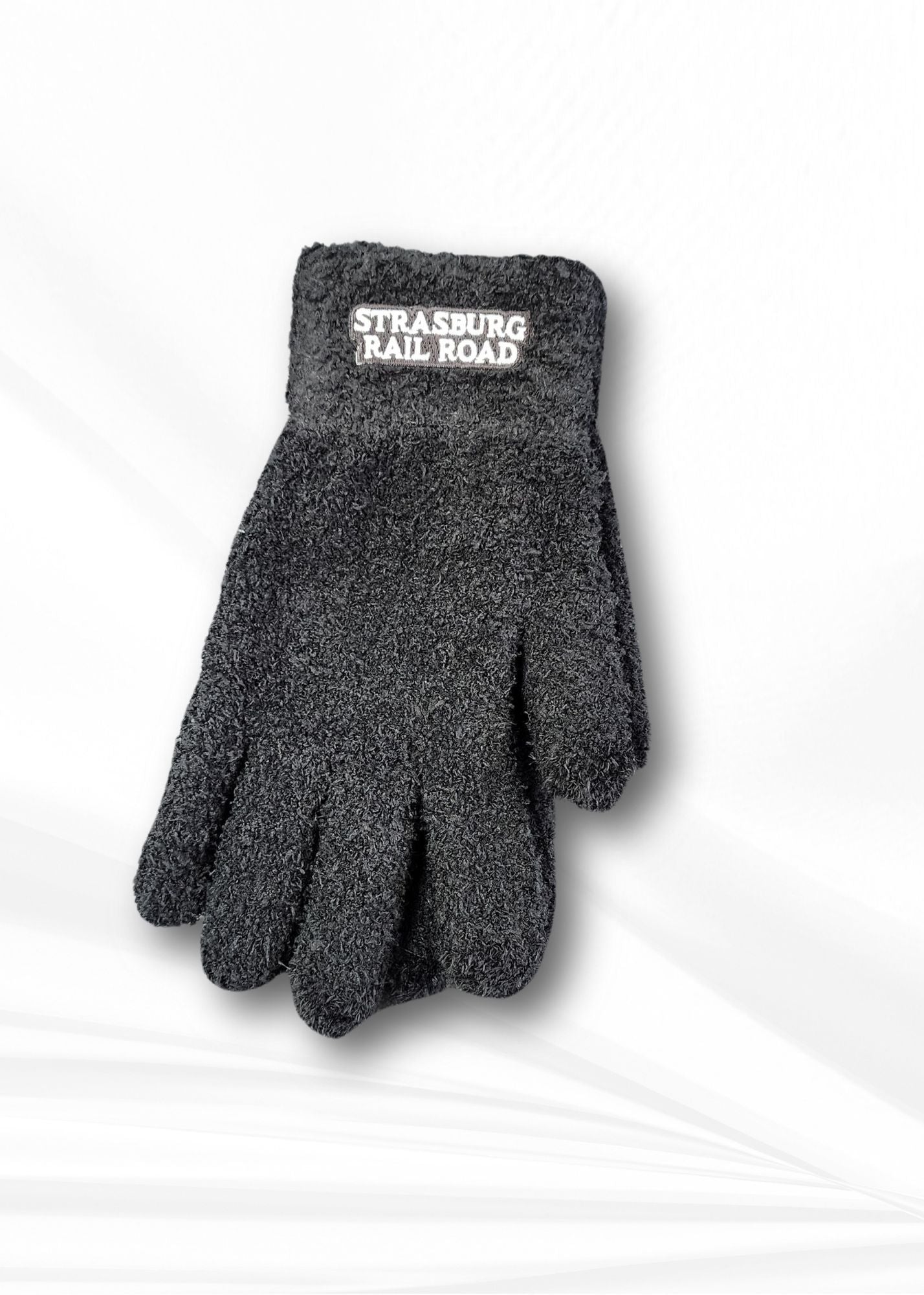 SRR - Adult Fuzzy Texting Gloves - Black