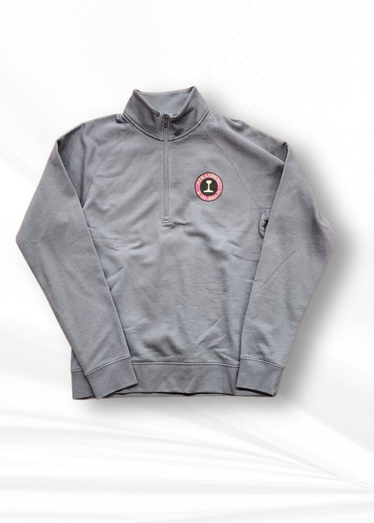 Fleece 1/4 Zip - Logo - Smoke Grey