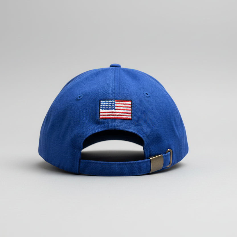 614 Baseball Cap w/ embroidered patch  - Royal