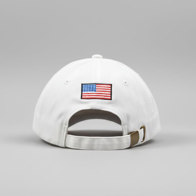 614 Baseball Cap w/ embroidered patch  - White