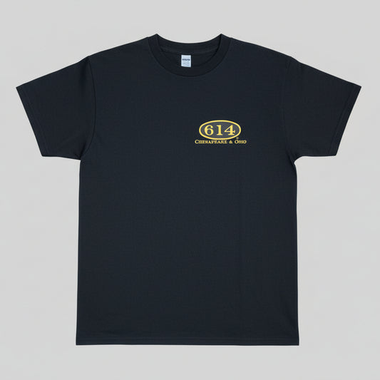 614 T-Shirt Black with Train on Back