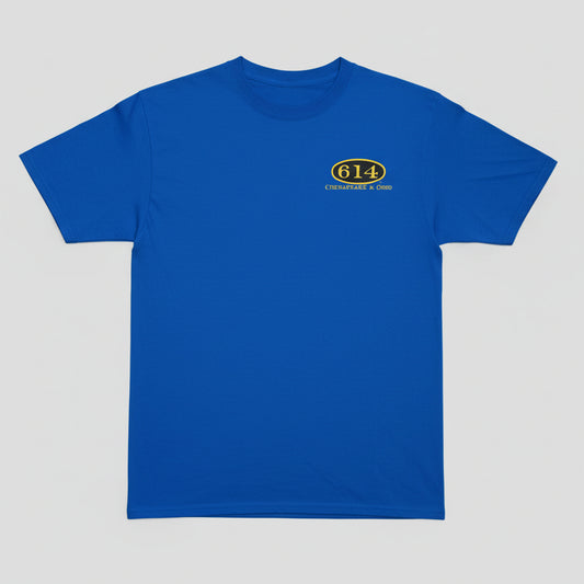 614 short sleeves T-Shirt with 614 on back - Blue