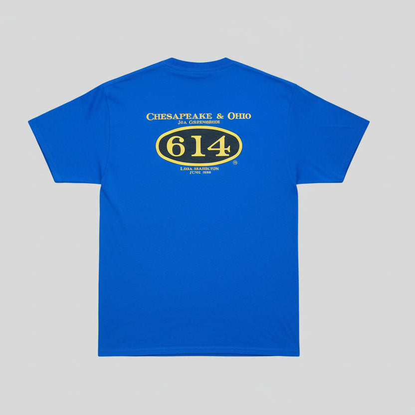 614 short sleeves T-Shirt with 614 on back - Blue