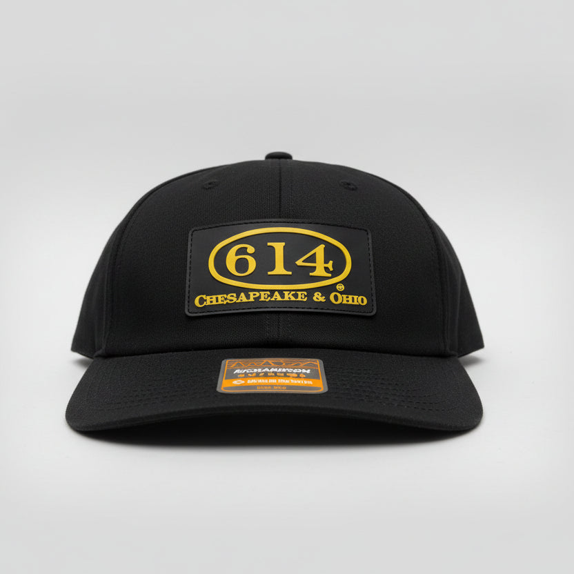 Baseball Cap -Richardson Outdoor w/ leather patch - Black