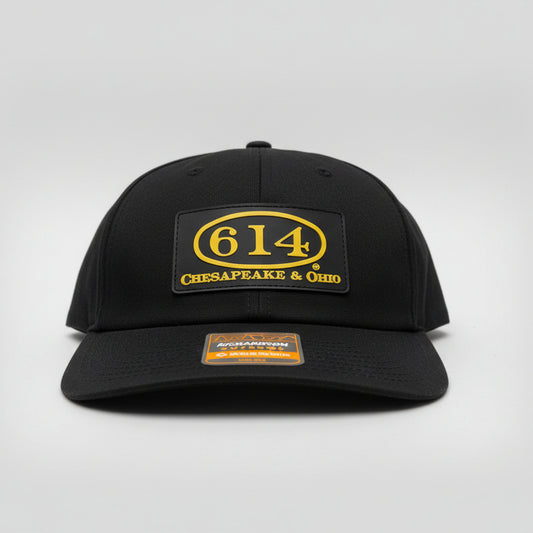 Baseball Cap -Richardson Outdoor w/ leather patch - Black
