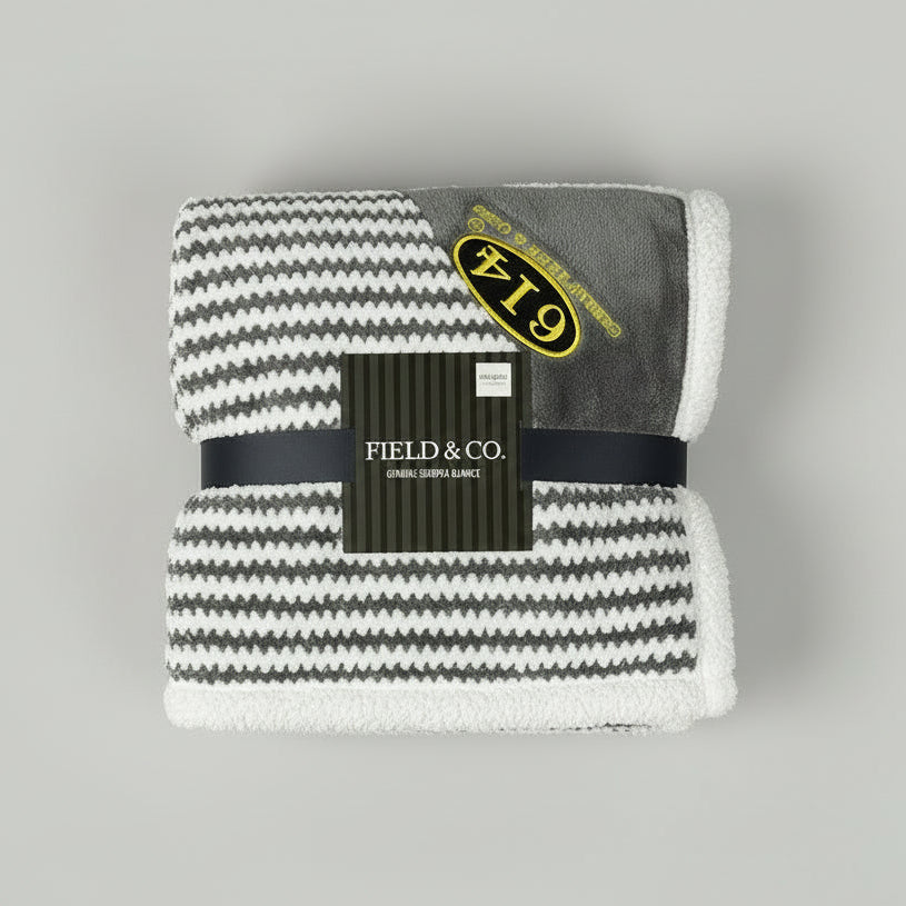 614 Sherpa Blanket - Grey & White