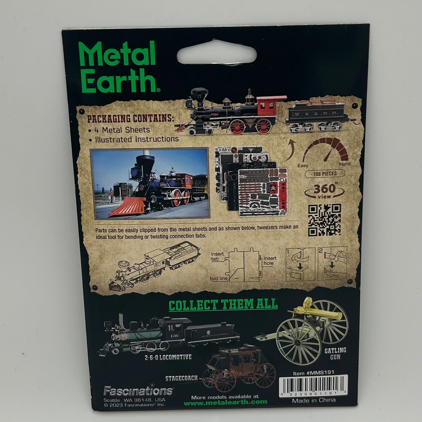Metal Earty - 4-4-0 Locomotive