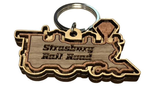 Key Chain - SRR 3 Tone Train (Wood)