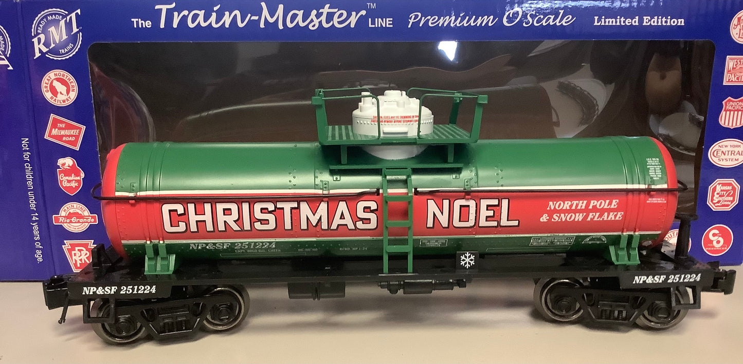 O Guage Trains- Christmas Tank Car Noel