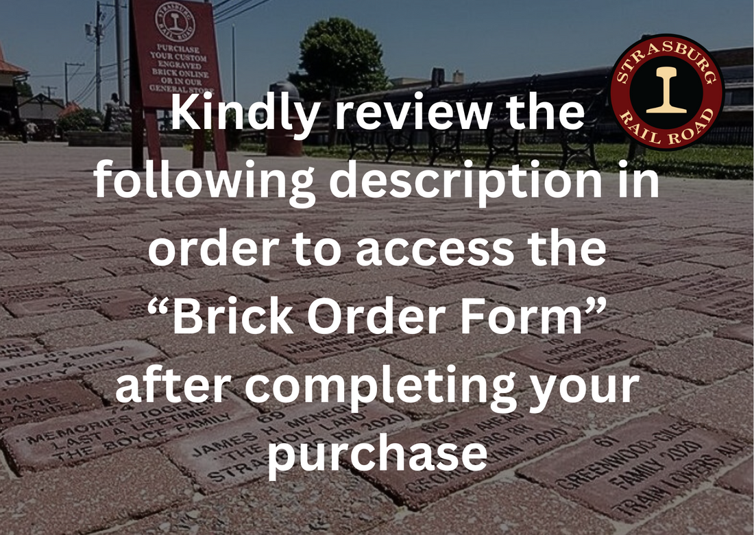 Memorial Bricks – Retail at Strasburg Rail Road