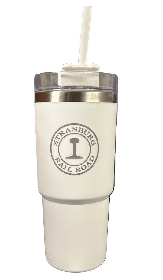 Tumbler - SRR Tenton W/ straw White